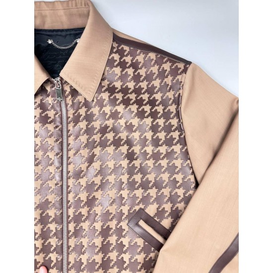 New Brown Men's Jacket Berluti Leather Jacket