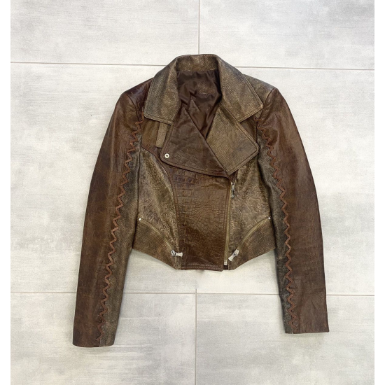 90s RARE Edition Vintage Crocodile Leather Jacket