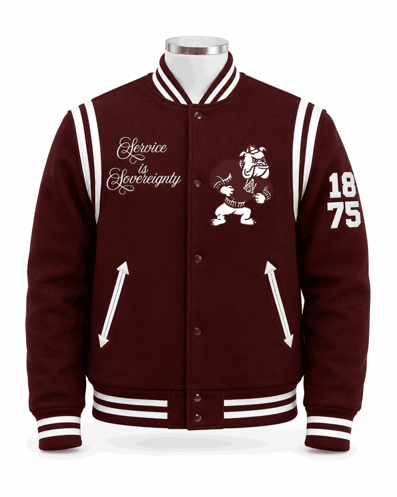 Alabama A&M University Burgundy Style Varsity Jacket - Unisex