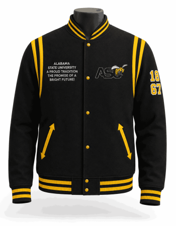 Alabama State Style Varsity Wool Jacket - Unisex