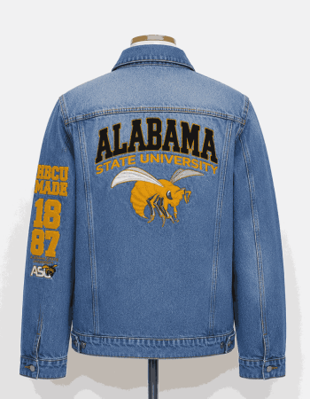 Alabama State University Style Denim Jacket - Unisex