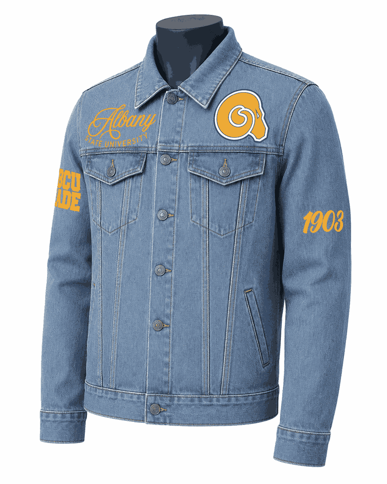 Albany State University Style Denim Jacket - Unisex
