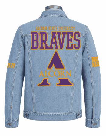 Alcorn State University Braves Style Denim Jacket - Unisex