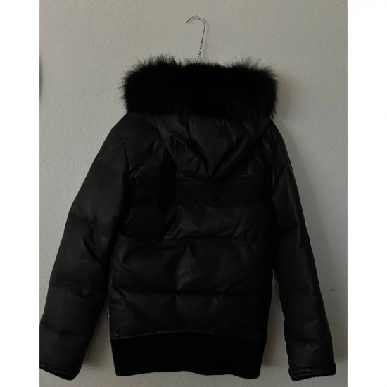 Authentic Japanese Style LGB Fur Hoodie Jacket in Black