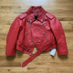 Balenciaga Swing Red Leather Biker Jacket