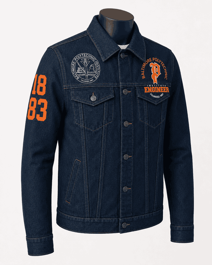 Baltimore Polytechnic Institute Style Denim Jacket - Unisex