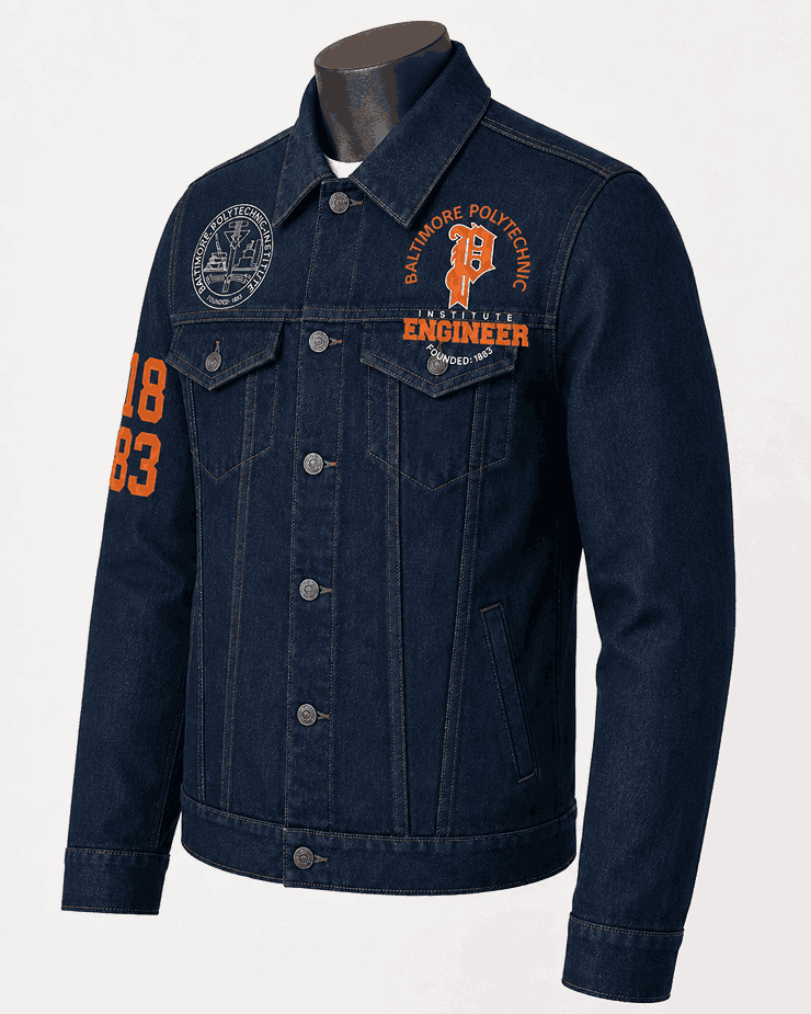 Baltimore Polytechnic Institute Style Denim Jacket - Unisex
