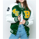 Baylor Collegiate University Green and White Varsity Jacket