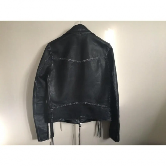 Bed JW Ford Distressed Black Biker Jacket