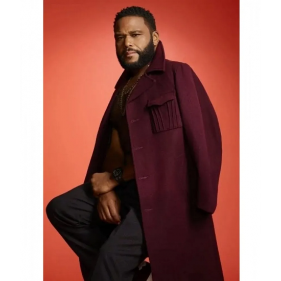 Blackish Season 05 Anthony Anderson Maroon Coat