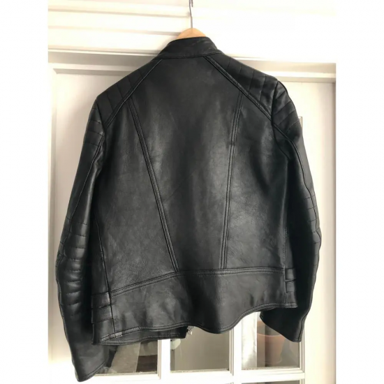 Blackmeans Men's Black Moto Jacket