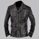 Brad Pitt Inspired Black Fight Club Leather Jacket