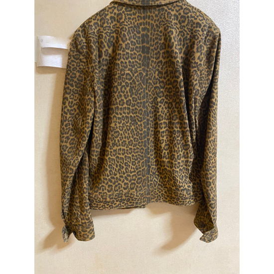 Brown Cheetah Print Leather Jacket