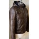 Brunello Cucinelli Leather Biker Zip-Up Pocket Hooded Jacket