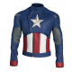 Captain America The First Avengers Steve Rogers Blue Jacket Costume