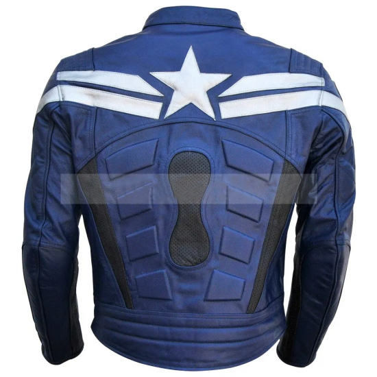 Captain America Winter Soldier Biker Leather Jacket