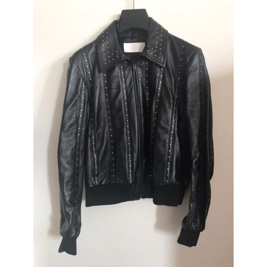 Celine × Hedi Slimane Men's Runway Black Leather Jacket
