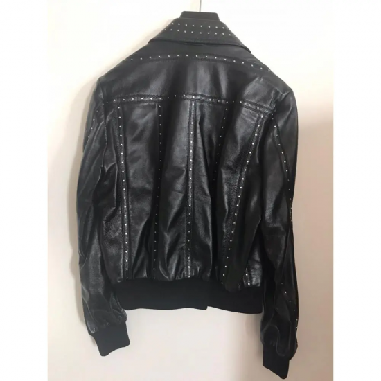 Celine × Hedi Slimane Men's Runway Black Leather Jacket