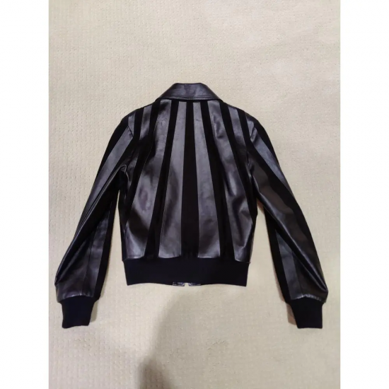 Celine × Hedi Slimane Patchwork 70s Leather Jacket