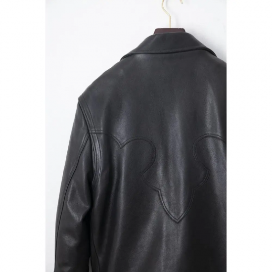 Chrome Hearts Men's Black Leather Jacket