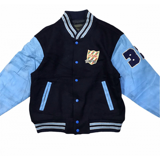 Classic Design Stylish Navy Blue Wool Varsity Jacket