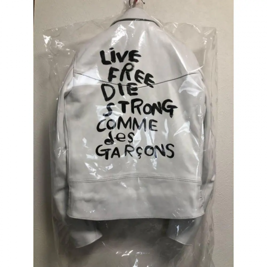 Comme des Garcons × Lewis Leathers Live Free Leather Jacket