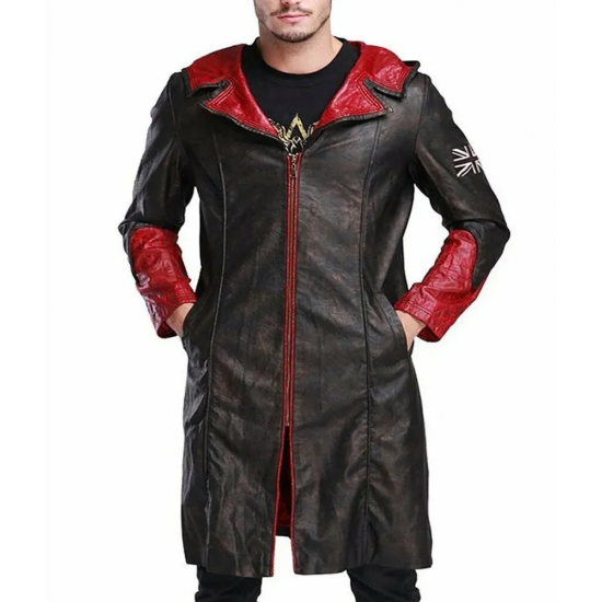 DMC Dante Leather Hooded Coat