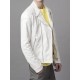 DONDUP First Line Destroyed White Leather Biker Jacket