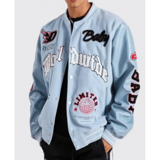 DaBaby Sky Blue Varsity Jacket