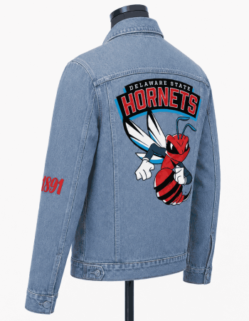 Delaware State University Style Denim Jacket - Unisex Delaware State University Style Denim Jacket - Unisex