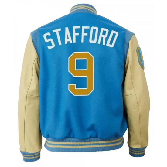 Detroit Lions 9 Matthew Stafford Varsity Jacket