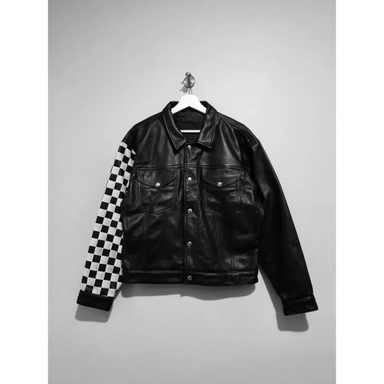 Enfants Riches Deprimes Leather Jacket Checkered