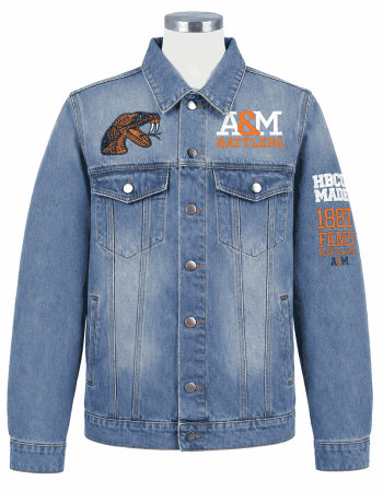 Florida A&M Vintage Light Wash Denim Jacket - Unisex