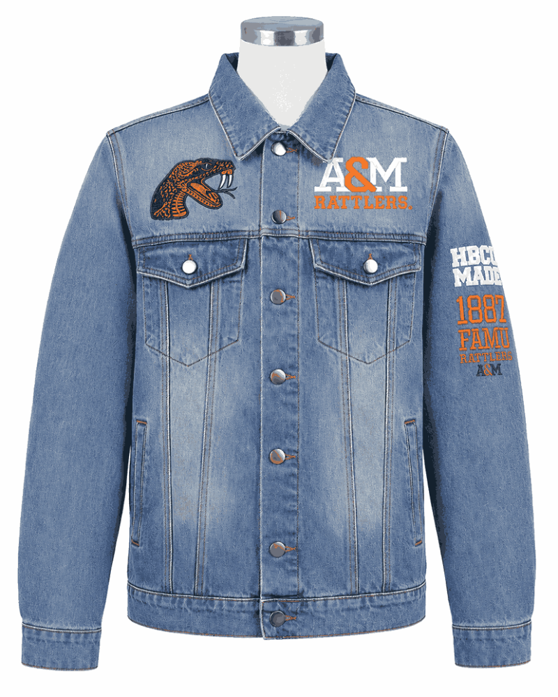 Florida A&M Vintage Light Wash Denim Jacket - Unisex Florida A&M Vintage Light Wash Denim Jacket - Unisex