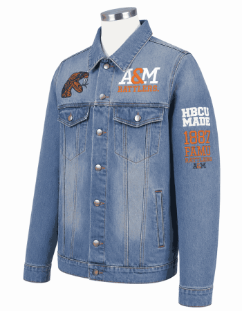 Florida A&M Vintage Light Wash Denim Jacket - Unisex Florida A&M Vintage Light Wash Denim Jacket - Unisex