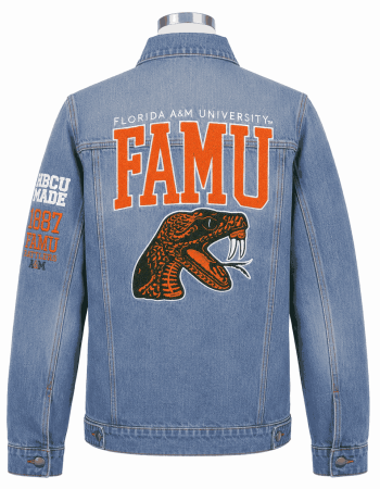 Florida A&M Vintage Light Wash Denim Jacket - Unisex