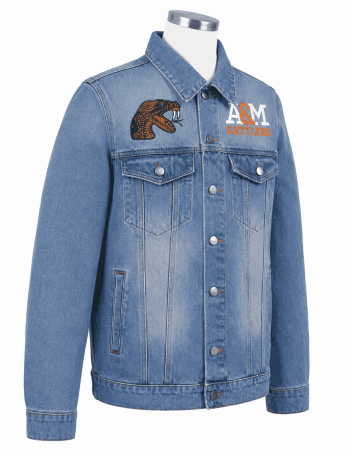 Florida A&M Vintage Light Wash Denim Jacket - Unisex Florida A&M Vintage Light Wash Denim Jacket - Unisex