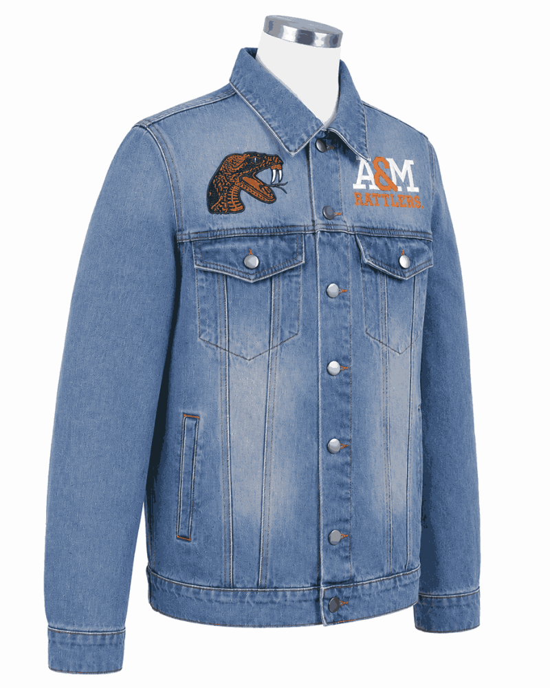 Florida A&M Vintage Light Wash Denim Jacket - Unisex Florida A&M Vintage Light Wash Denim Jacket - Unisex