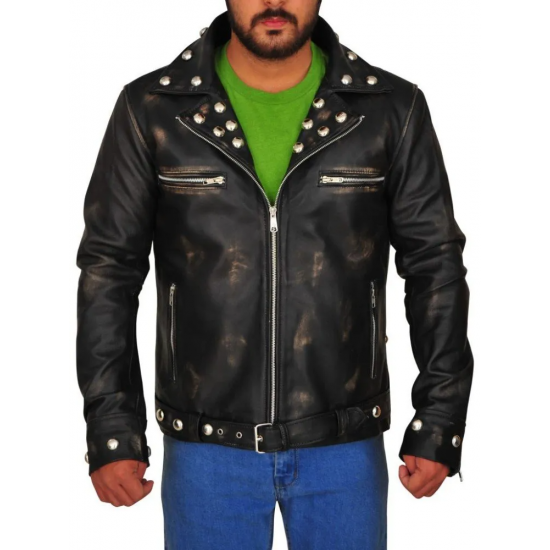 Fallout Tunnel Snakes Rule Black Leather Jacket