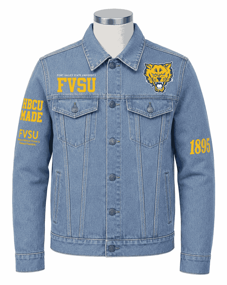 Fort Valley State University Style Denim Jacket - Unisex