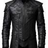 Gothic Steampunk Hooded Leather Trench Coat