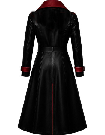 Gothic Vampire Black Trench Coat Costume