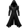 Men's Black Gothic Hooded Long Coat