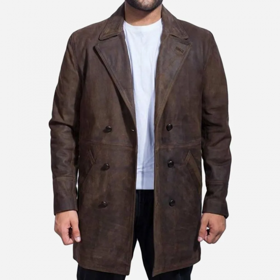 Half Life Brown Leather Coat