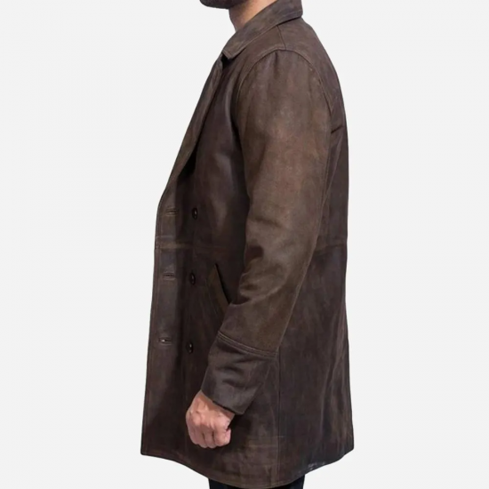 Half Life Brown Leather Coat