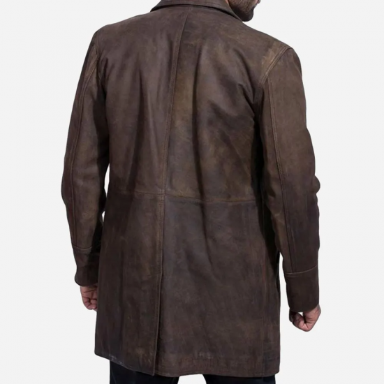 Half Life Brown Leather Coat