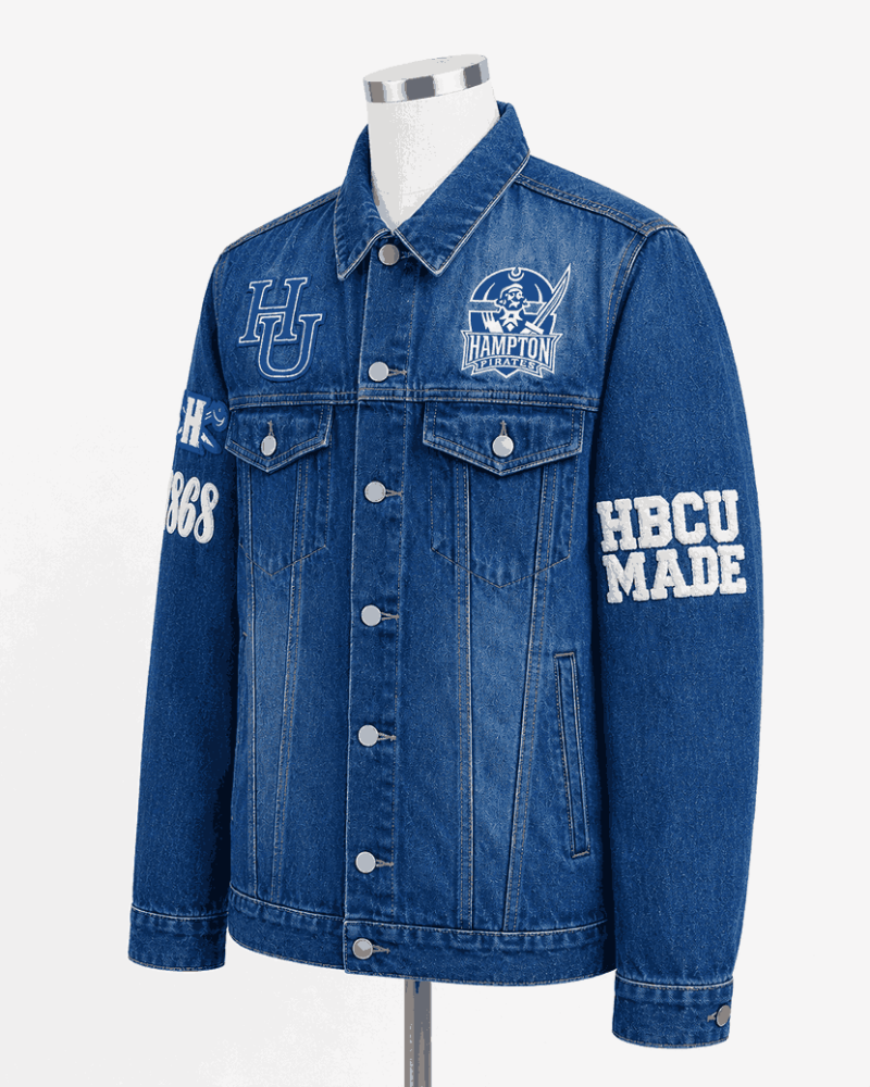 Hampton University Style Denim Jacket - Unisex
