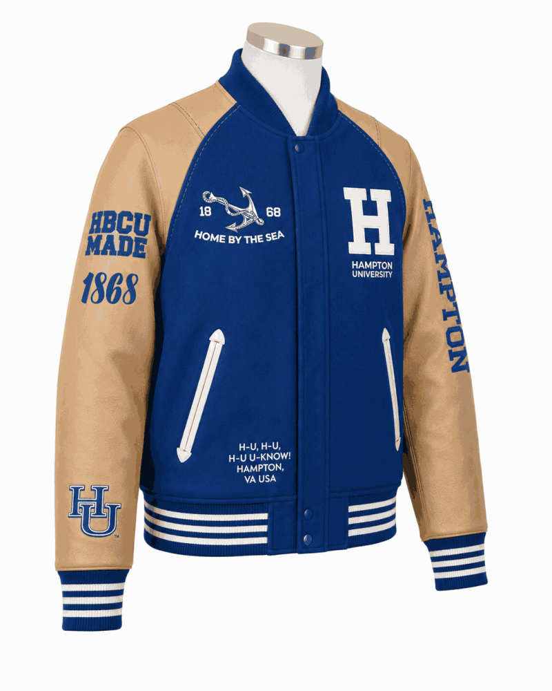 Hampton University Style Varsity Jacket - Unisex