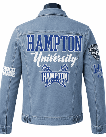Hampton University Style Vintage Denim Jacket - Unisex