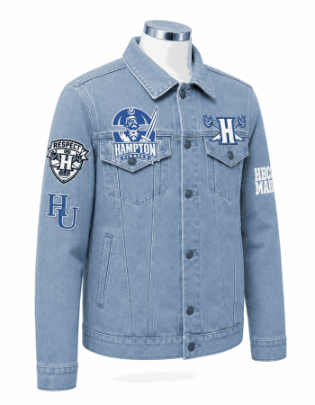 Hampton University Style Vintage Denim Jacket - Unisex